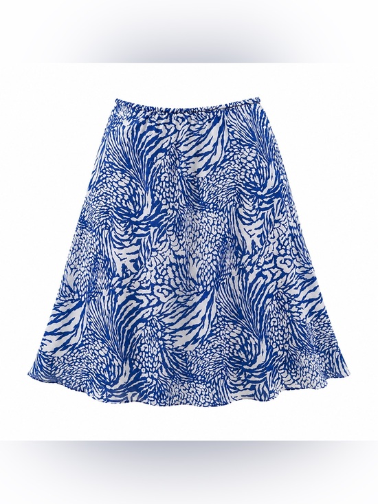 Draper'S & Damon'S Dresses & Skirts - Blue & White Printed Midi Skirt — Flowy A-Line